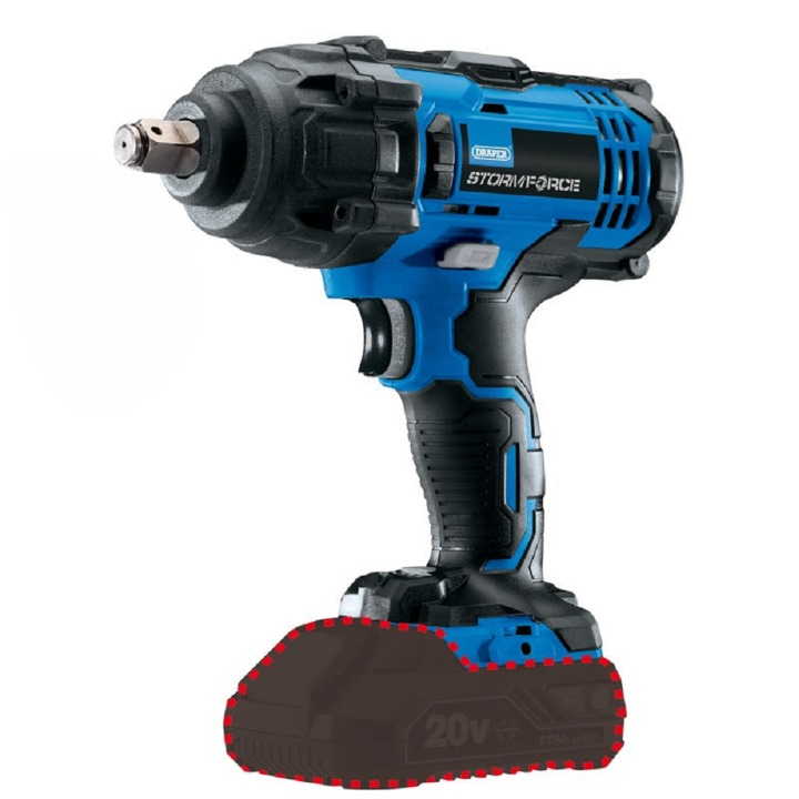 Kumach 20V Cordless Impact Wrench – 1/2" Drive, 400Nm Torque (Bare Unit)