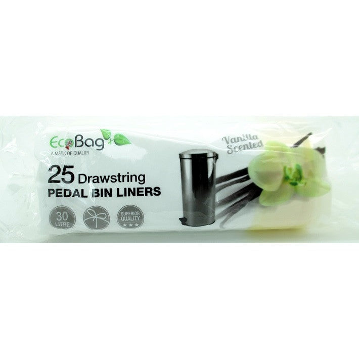 Kumach 30L Vanilla Scented Pedal Bin Liners – Pack of 25, Leak-Proof Bags
